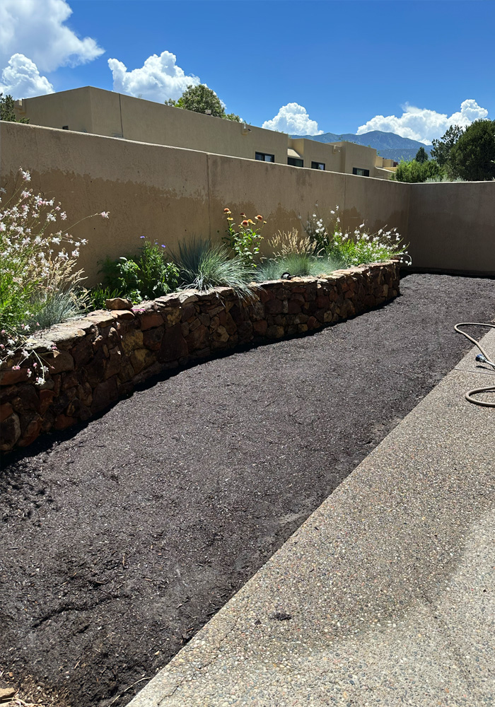 Backyard soil ready for sod