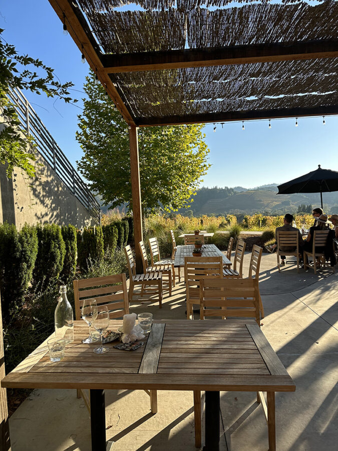 CAST Winery outdoor seating area