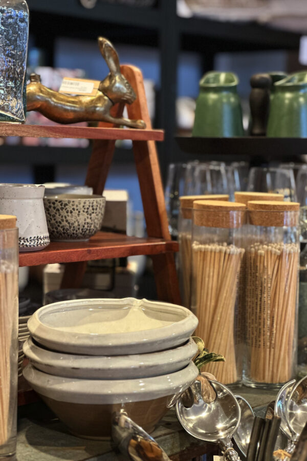 Kitchen goods in store at Healdsburg plaza