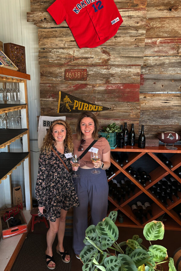 Two women enjoying a wine tasting at Kokomo Winery in Healdsburg, CA