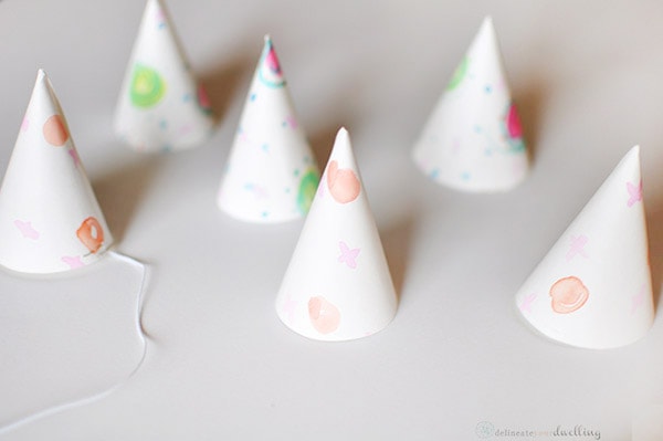 6 Miniature Sprinkle Hats