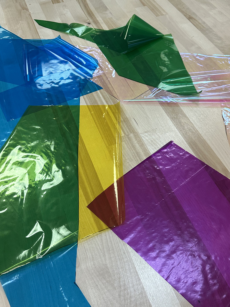 Colorful cellophane