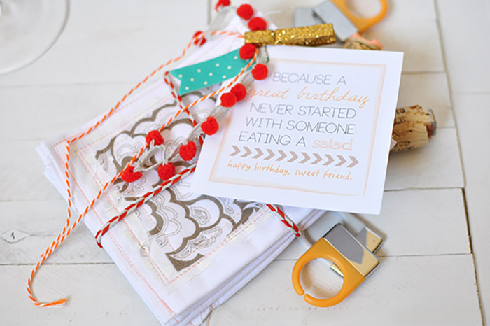 Silly birthday saying printable gift tag