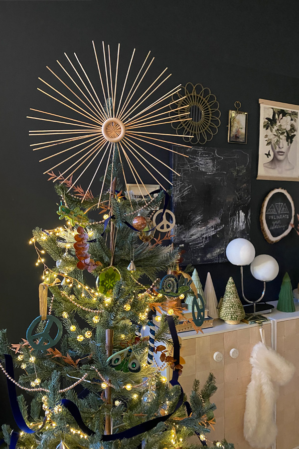 DIY Wooden Starburst Tree Topper