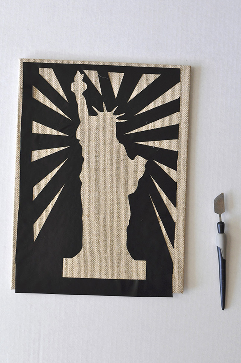 Black vinyl of Statue of Liberty