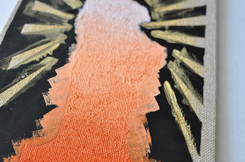 Orange ombre painted project