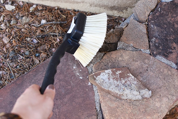 Stone Wall repair - hard bristle brush