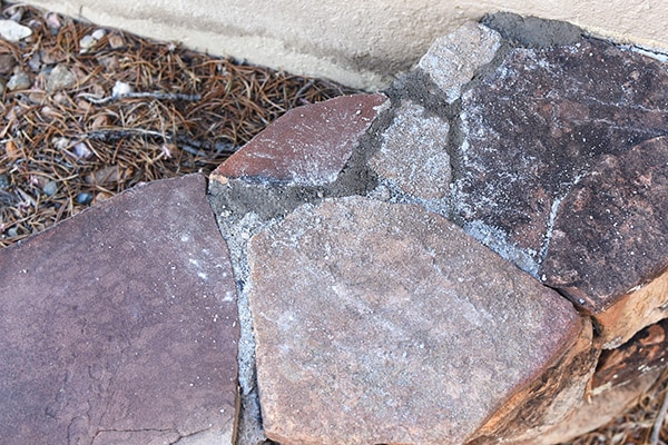 Stone Wall repair - cement mortar joint