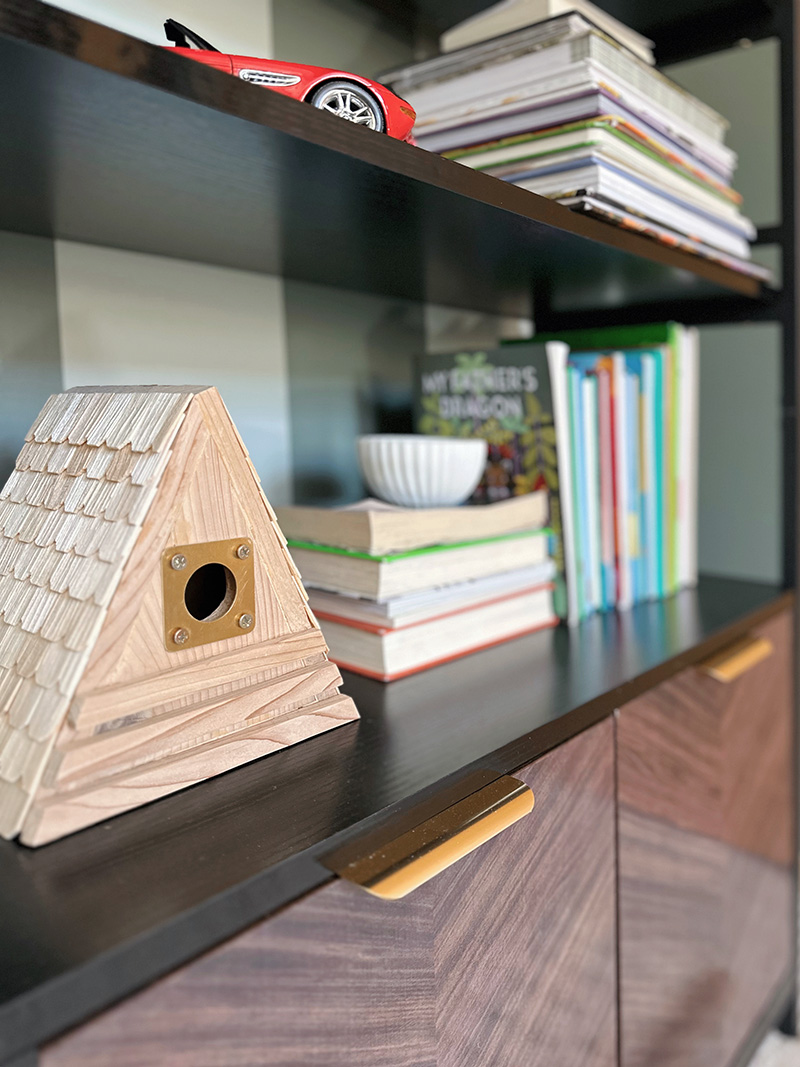 Arch bookcase with doors