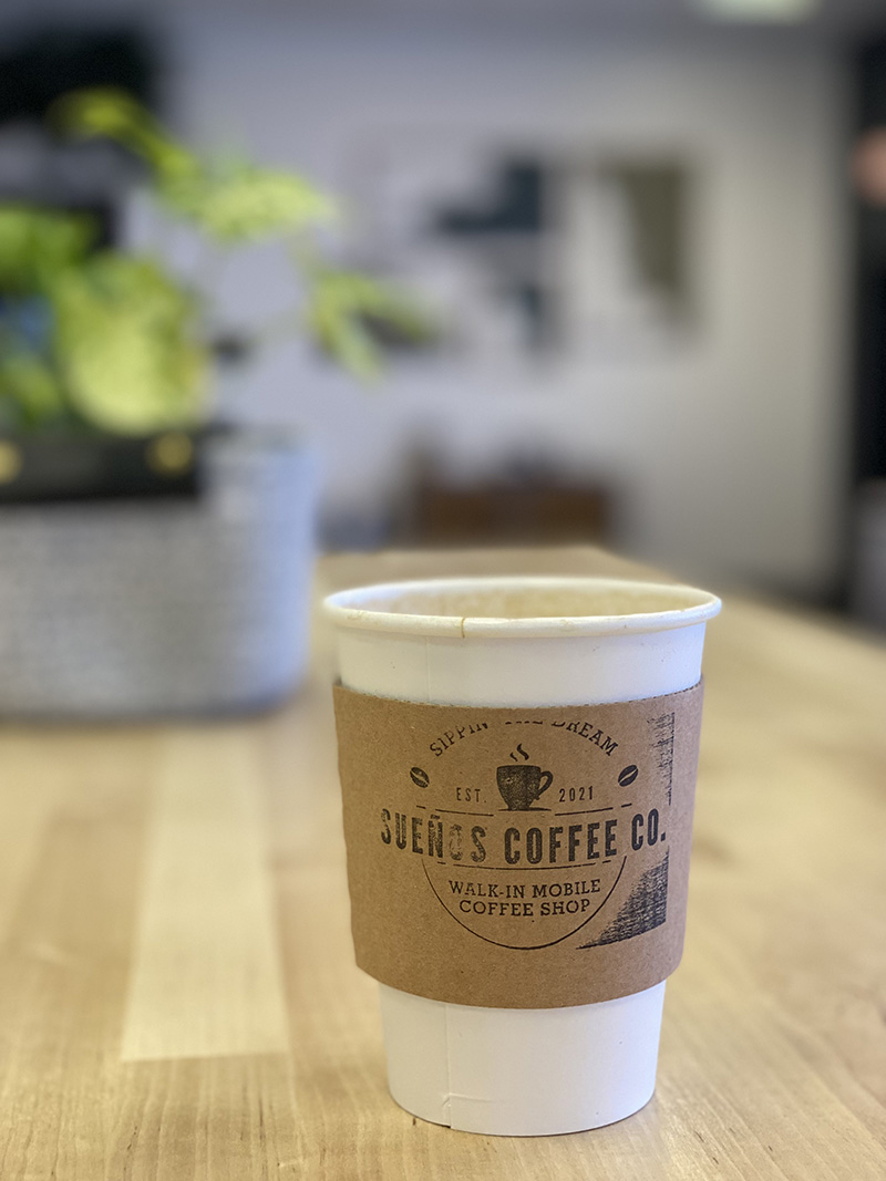 Suenos Coffee Co. walkin mobile coffee shop