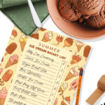 Ice Cream bucket checklist