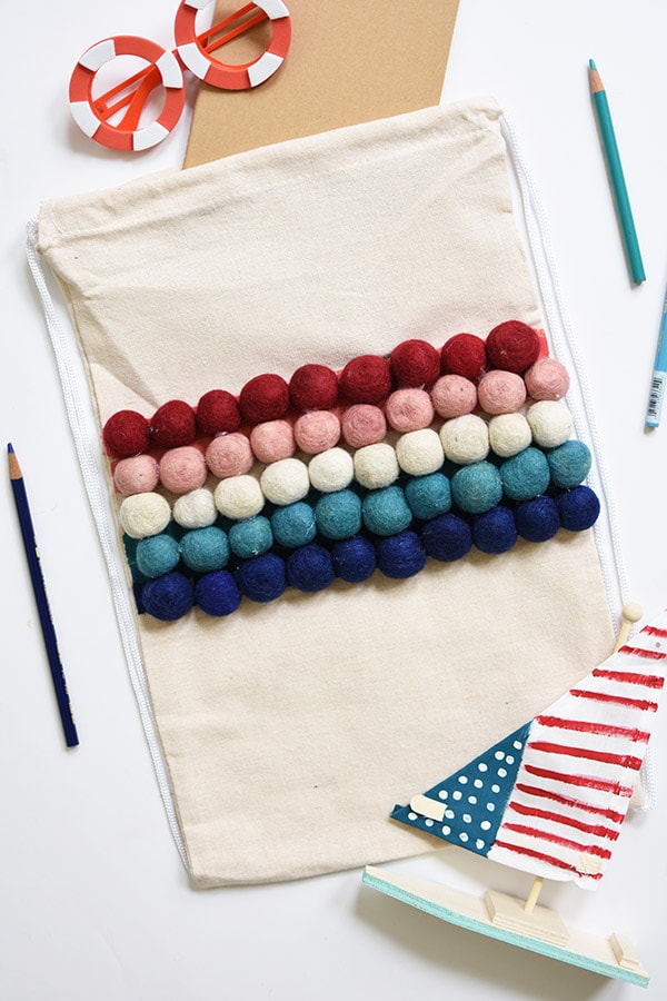 Summer Pom Pom Bag American Flag