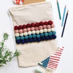 Fourth of July Summer Pom Pom Bag