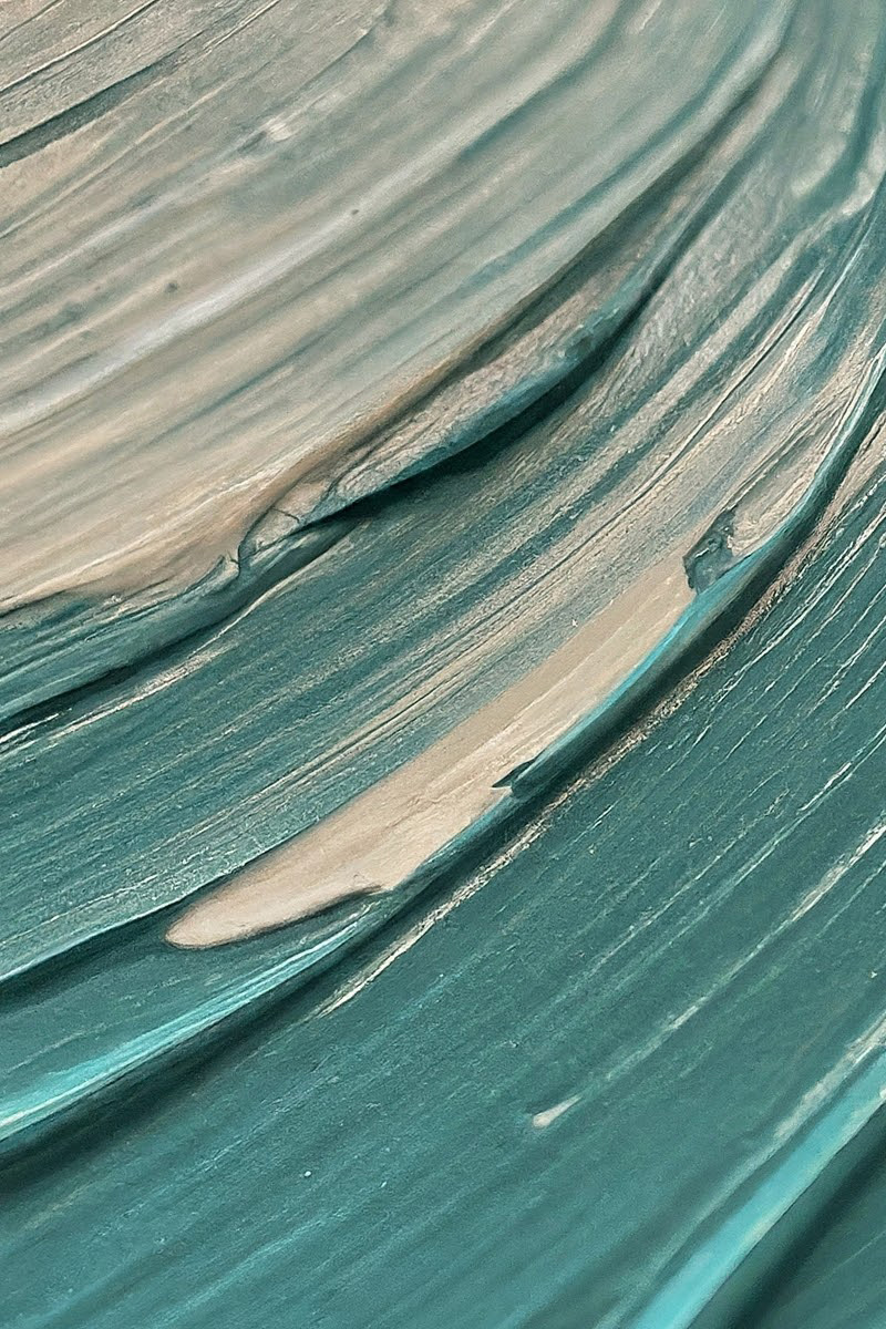 Teal and white paint palette