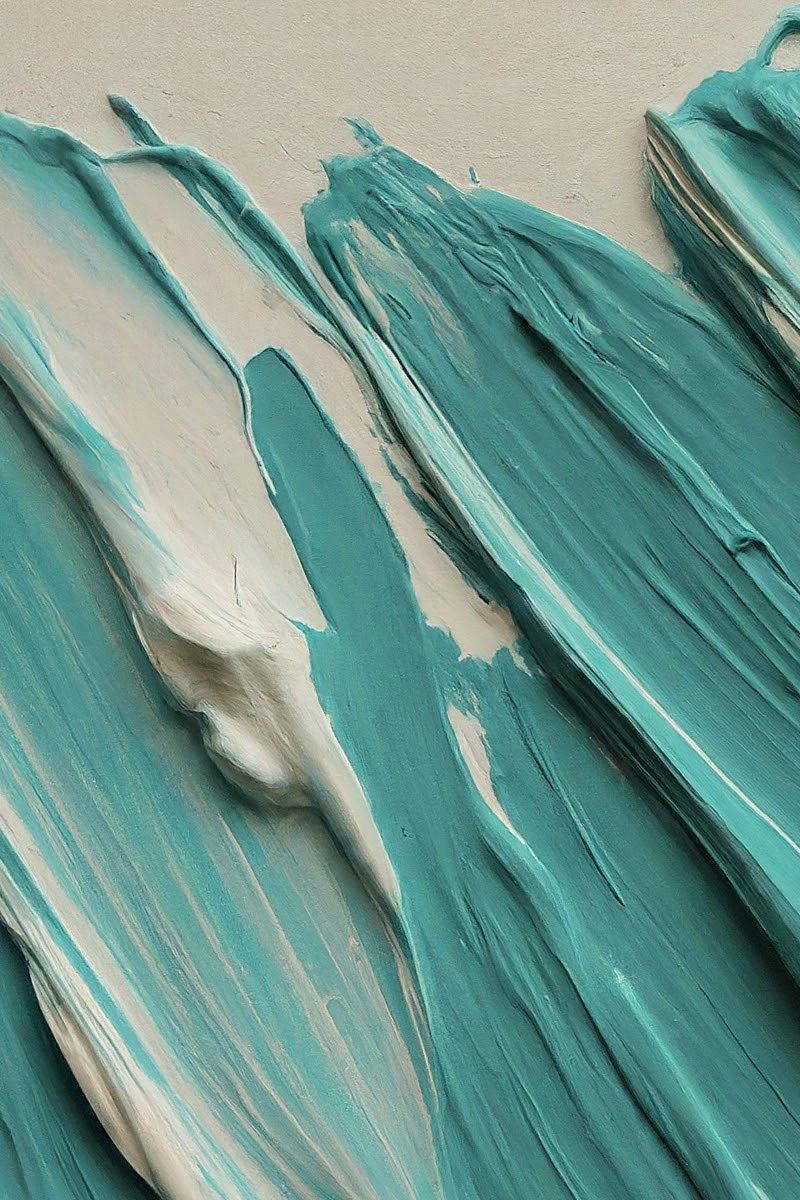 Bold teal paints