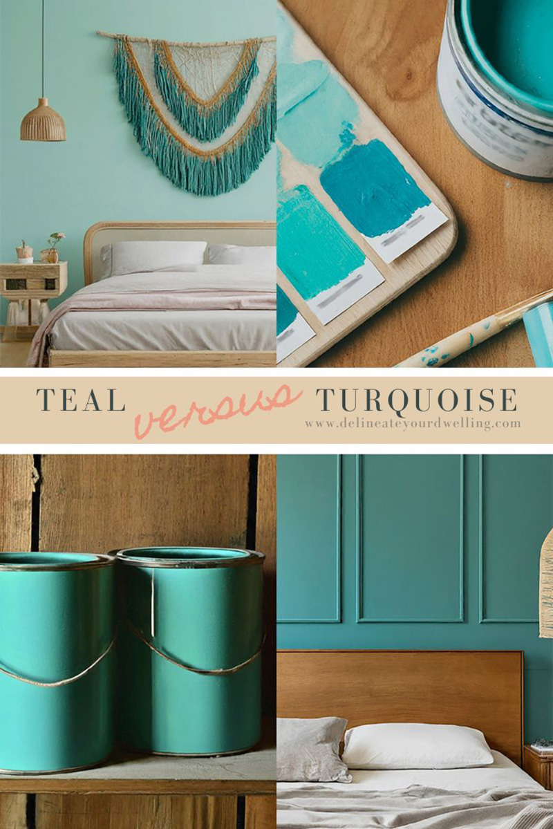 Teal versus Turquoise paints