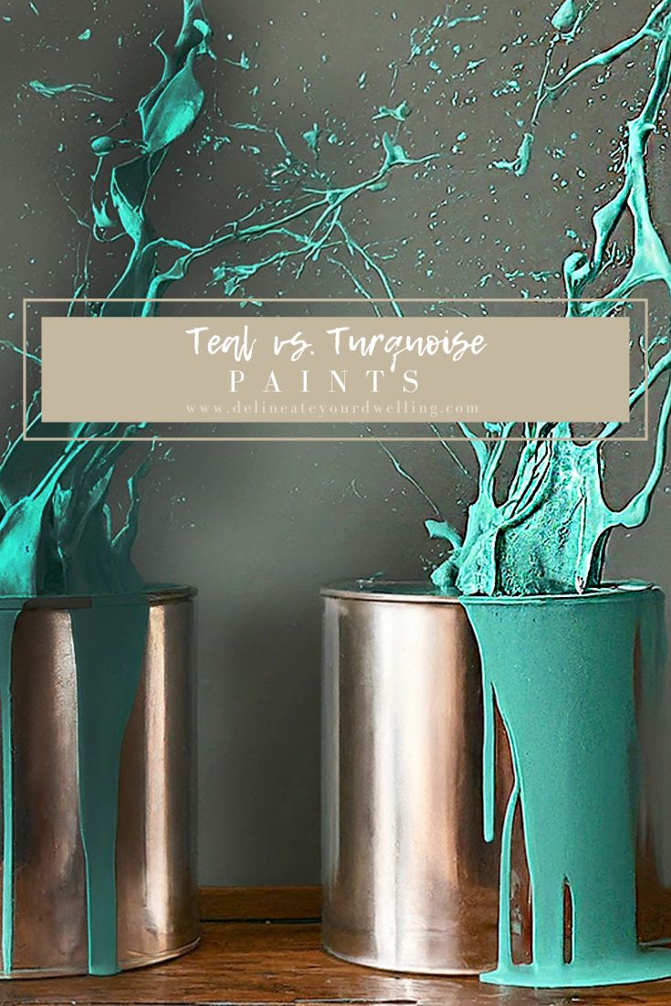 Teal versus Turquoise paints