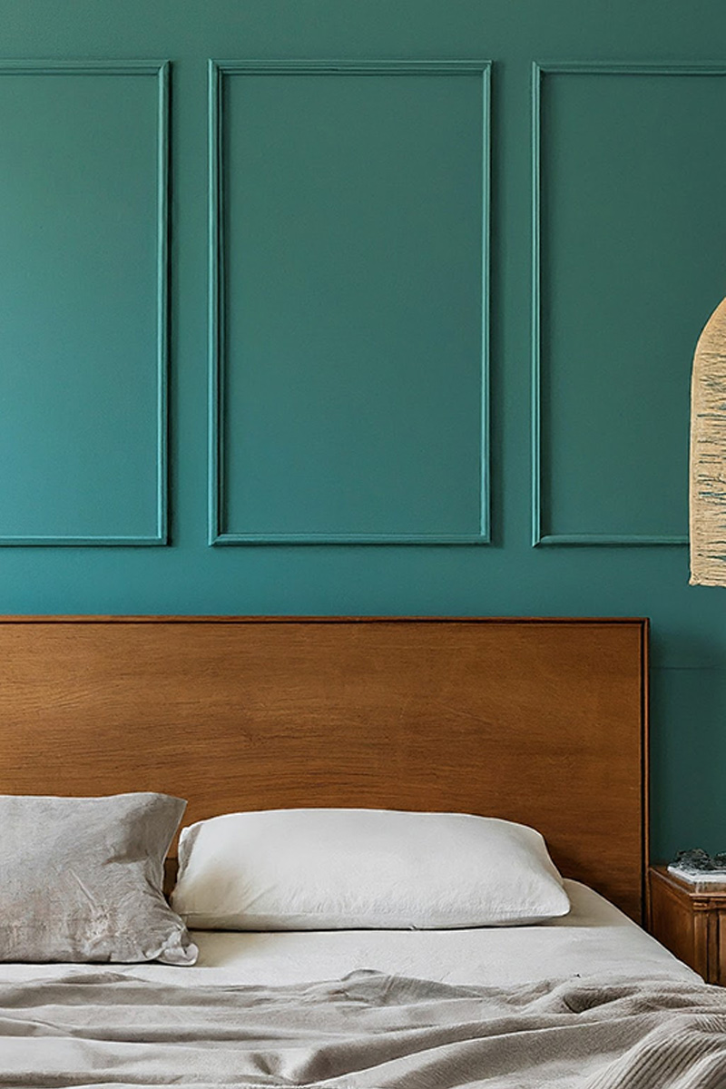 Teal bedroom wall color