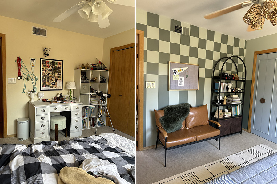 Before after modern tween bedroom