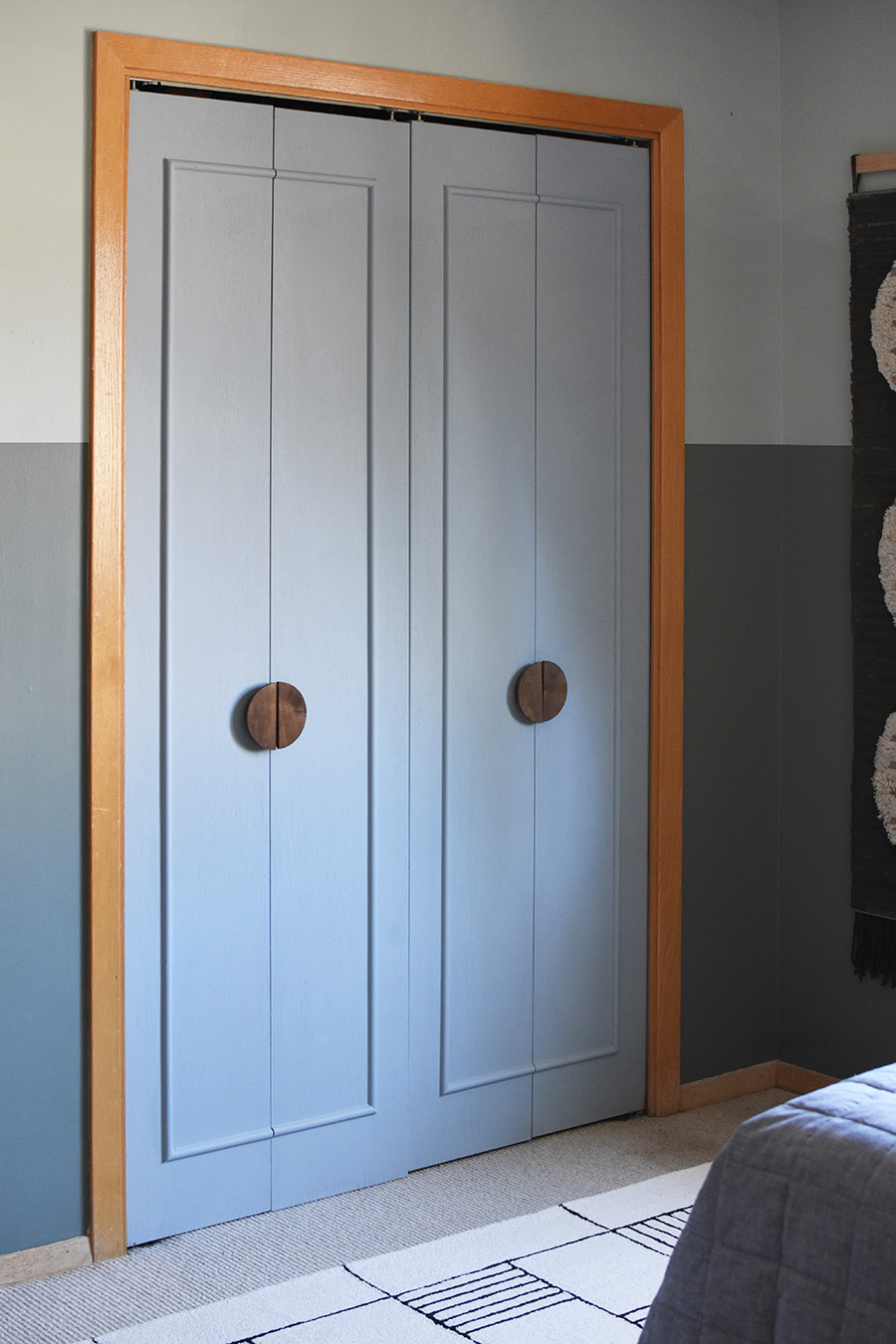 Soft Blue Closet Doors