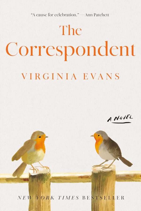 The Correspondent, two small birds sitting on the tops of a fence cover - Fiction book