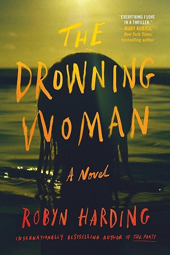 Picture of a woman's head bobbing in the ocean, The Drowning Woman - thriller