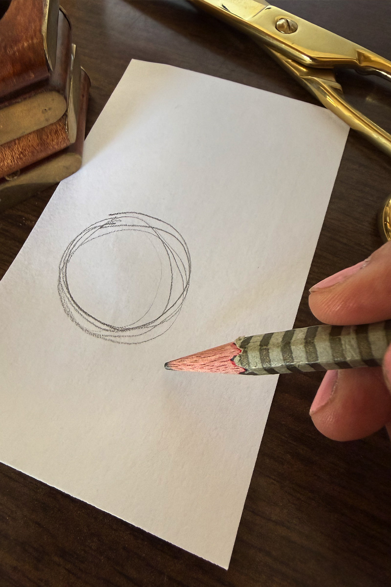 Drawing a circle on paper