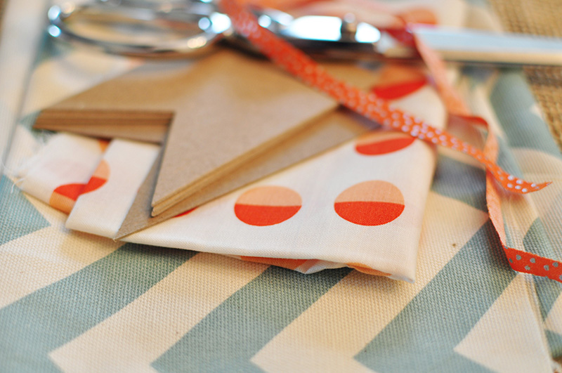 Blue and orange fabrics
