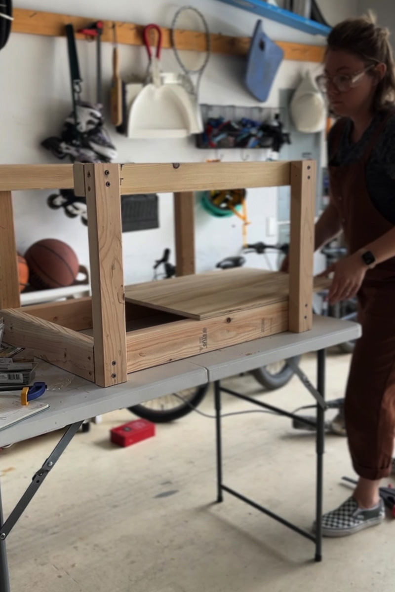 Dog house floor install