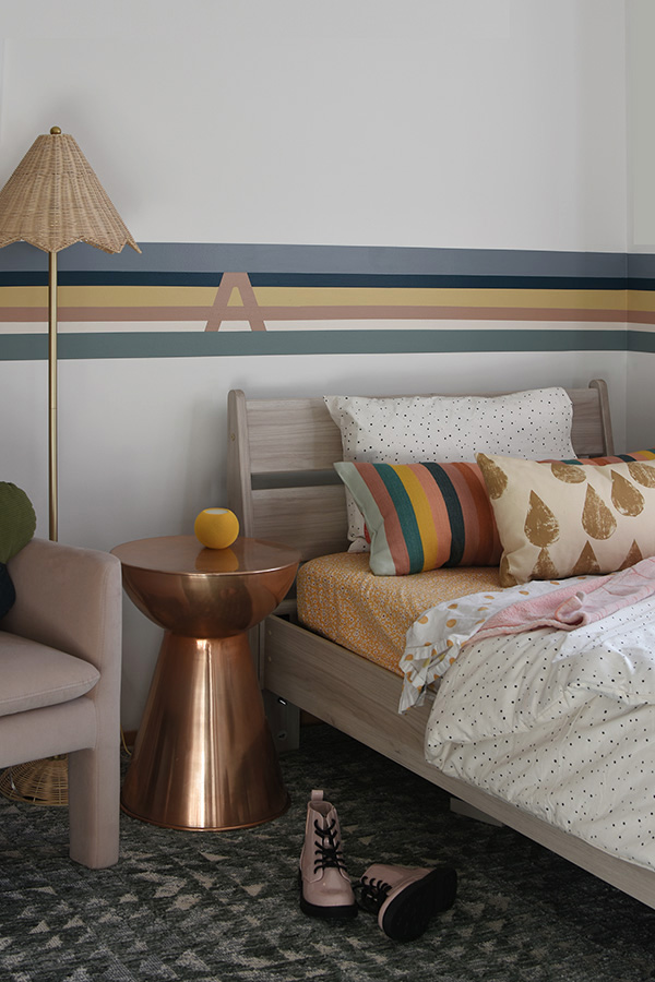 Tween-Room-bed-stripes