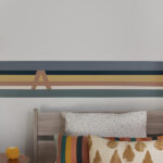 Tween-Room-bed-wall-stripes