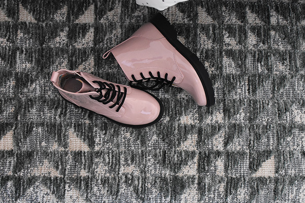 Tween Pink Combat boots and rug