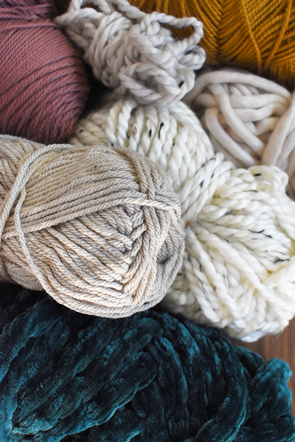 Muted yarn colors