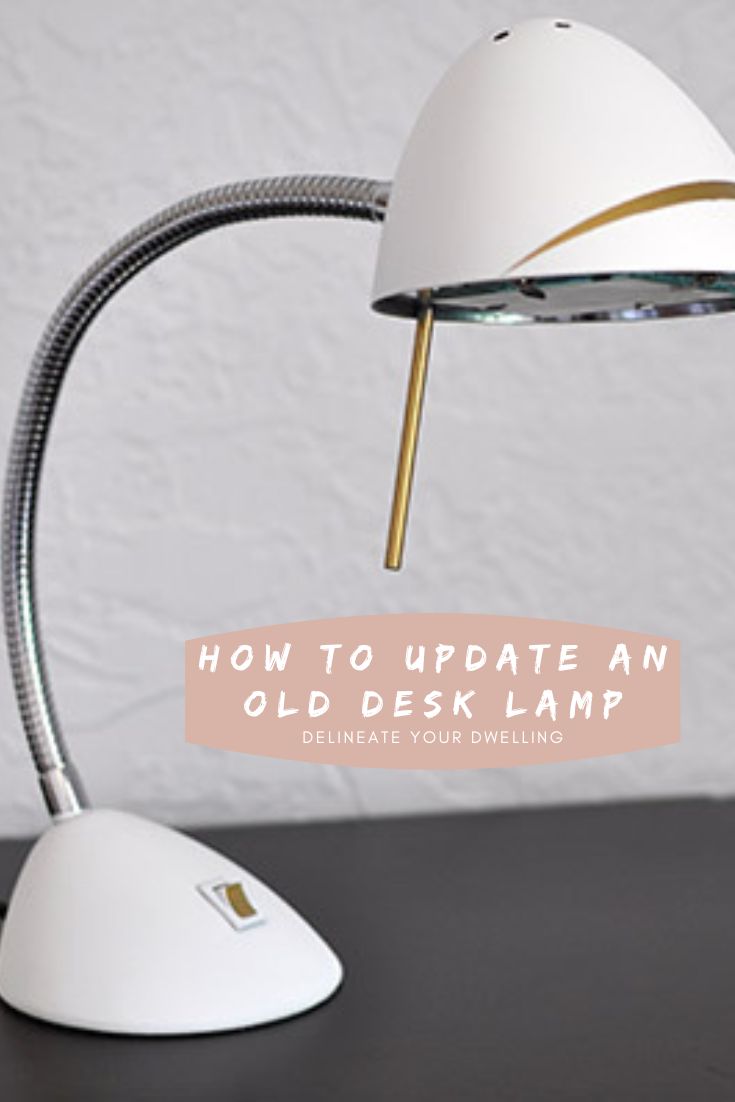 White and gold desk lamp
