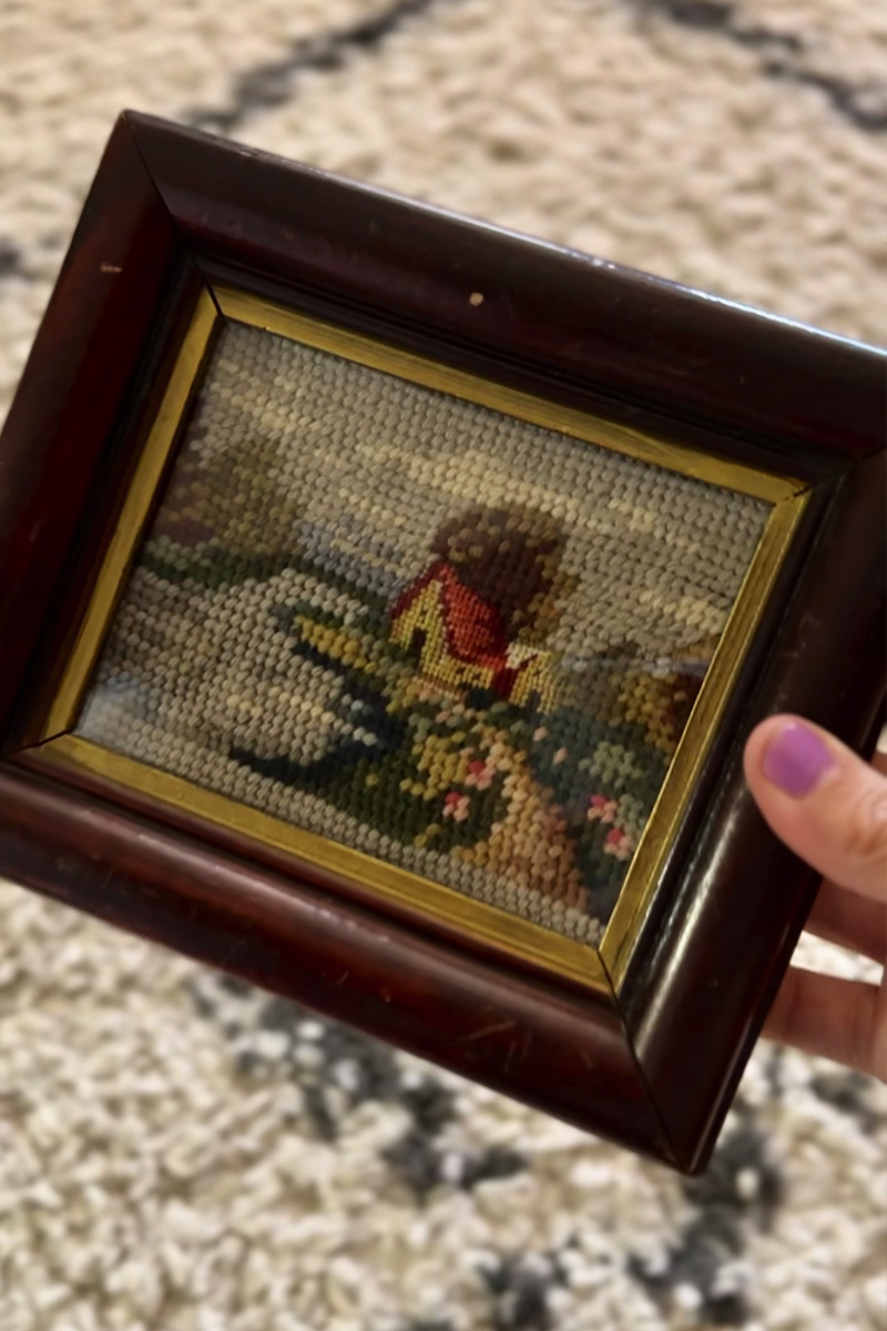 Thrifted Cross Stitch art