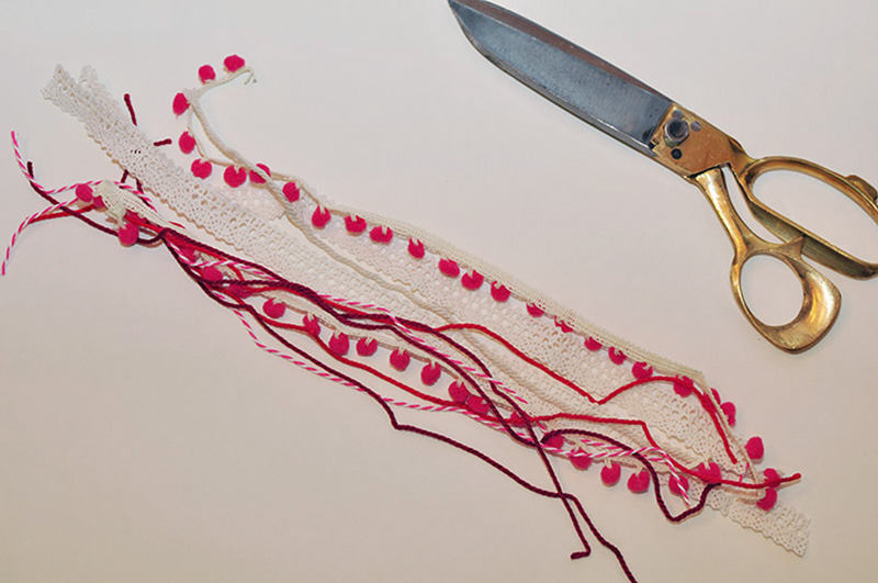 Pink and red ribbons