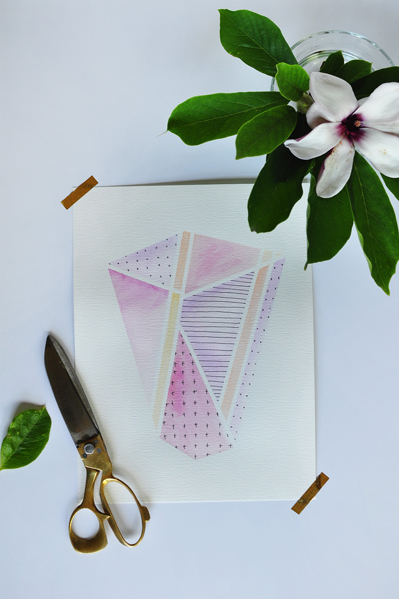 Watercolor Gem Easy Art