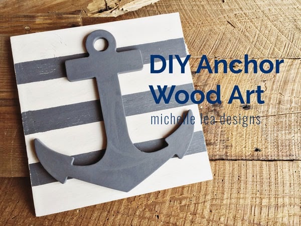 DIY anchor wood art wall