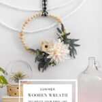 Boho Floral Wooden Wreath