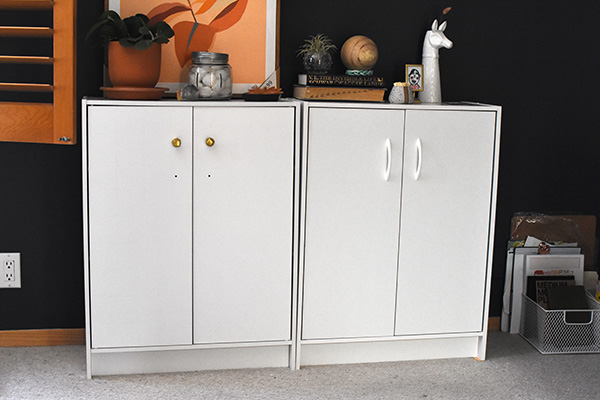 Simple White Storage Cabinets