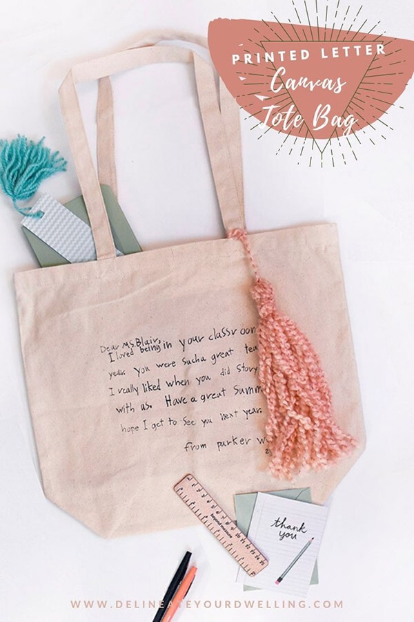 Written Note Teacher Tote Bag