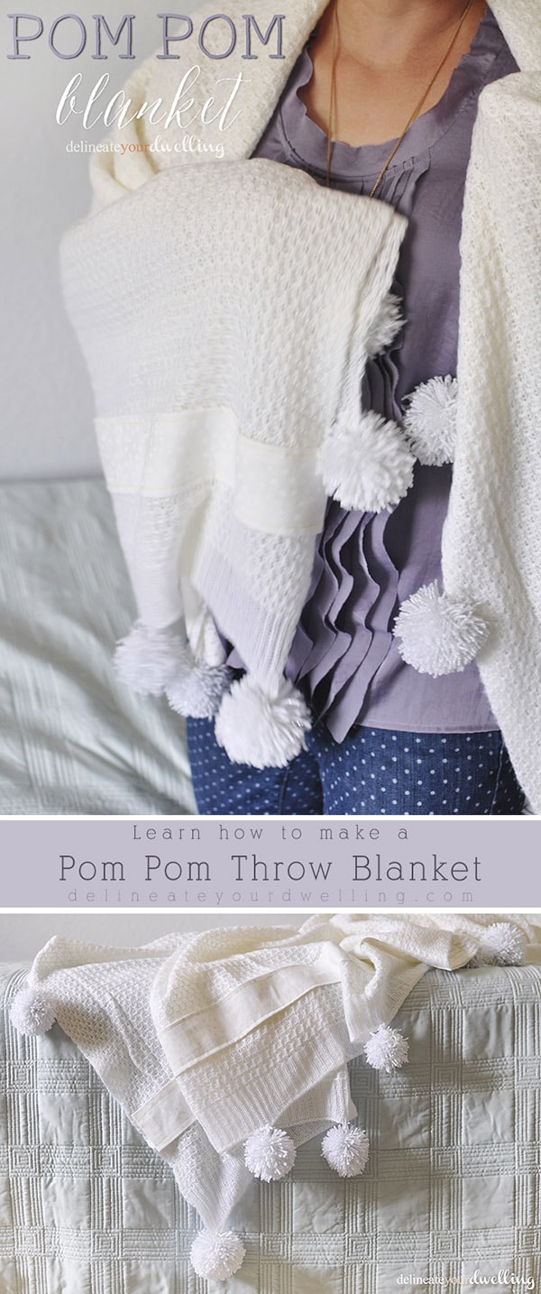Yarn Pom Pom blanket