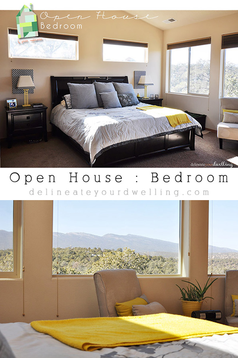 Yellow Gray Tan Bedroom