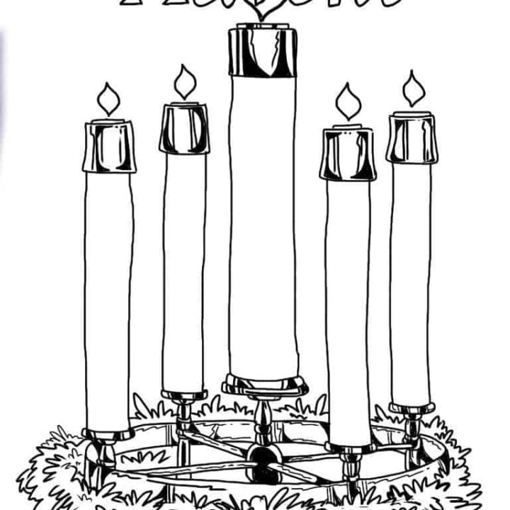 Advent Wreath Coloring Page | Advent wreath, Advent candle colors, Advent  coloring