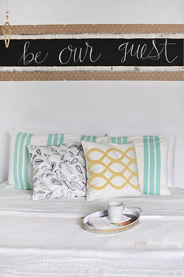 DIY Chalkboard Headboard