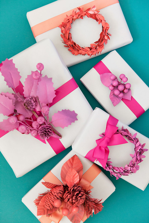 DIY Monochromatic Gift Toppers