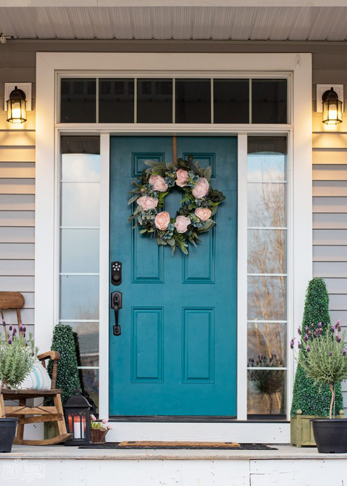 Teal Blue Front Door