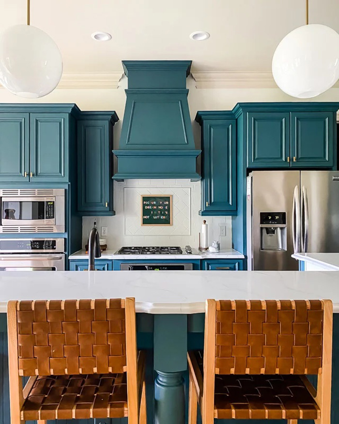 Teal Blue Kitchen